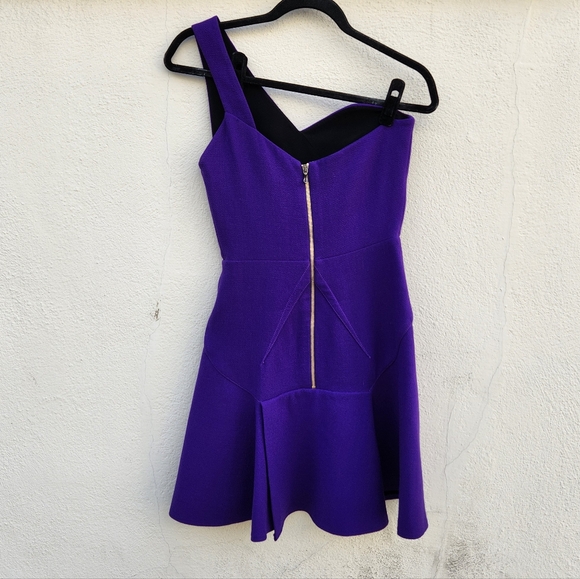 Roland Mouret Purple One Shoulder Mini Dress - Picture 4 of 12